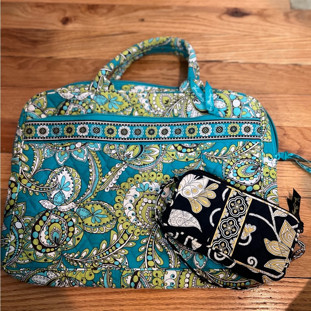 Vintage Vera Bradley Laptop Case & Clutch Bundle